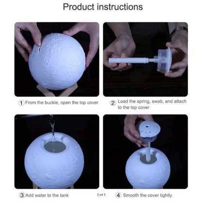 Lampă LED cu Umidificator 3D Luna