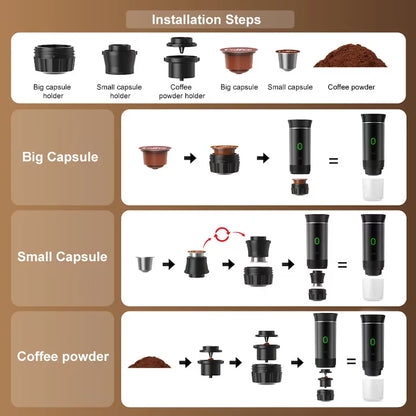 Espressor Portabil 3 in 1