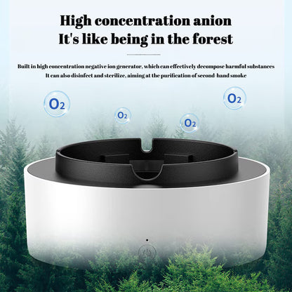 Scrumiera Electrica cu Purificare Aer, Alb