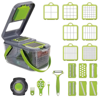 Razatoare Multifunctionala 22 de Piese pentru Legume si Fructe