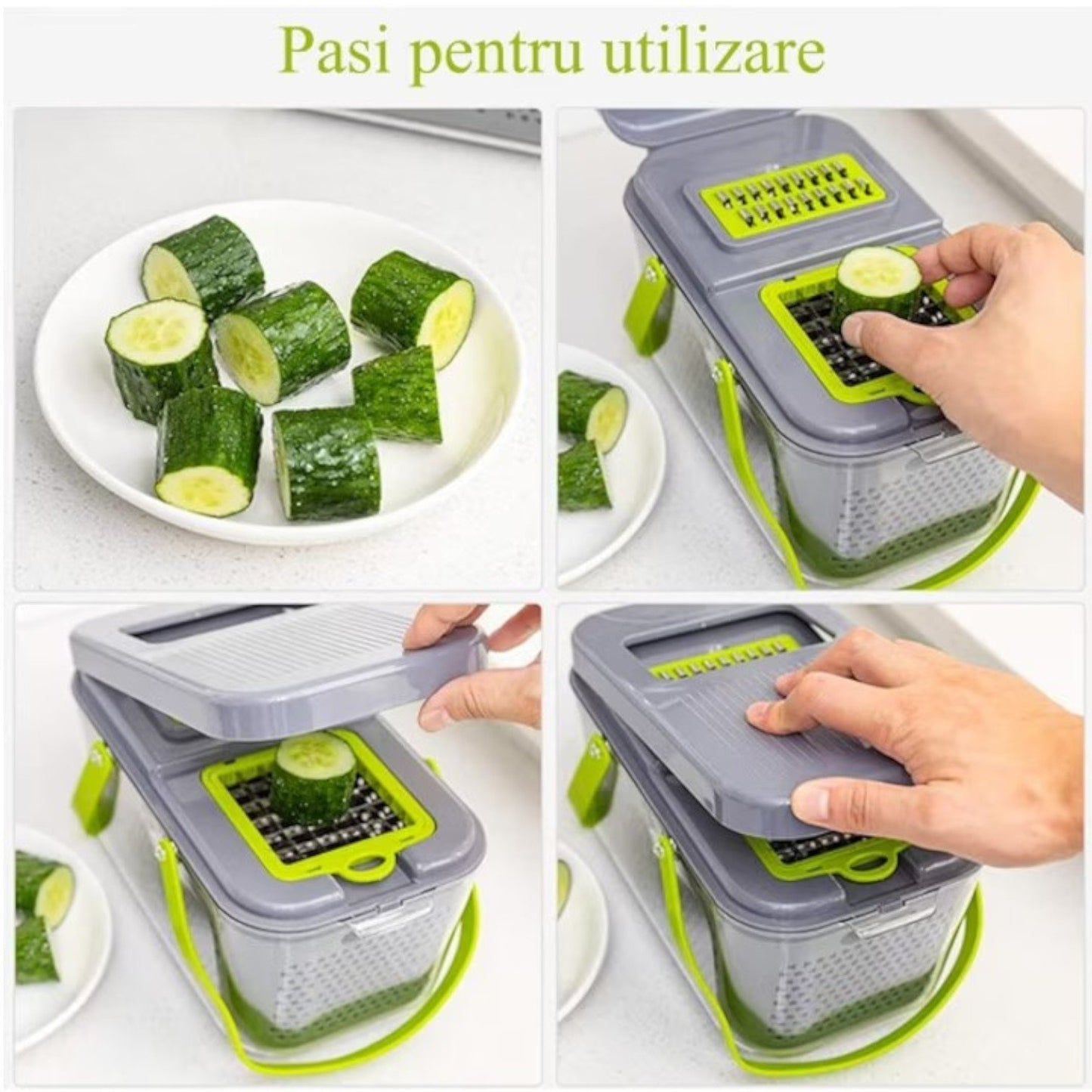 Razatoare Multifunctionala 22 de Piese pentru Legume si Fructe