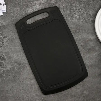 Set cutite otel inoxidabil si ustensile de bucatarie cu tocator, 19 piese, Negru