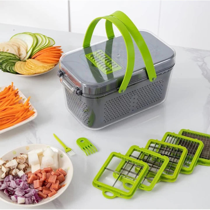 Razatoare Multifunctionala 22 de Piese pentru Legume si Fructe